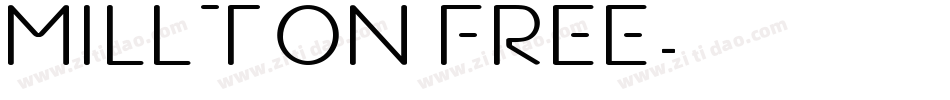 Millton Free字体转换